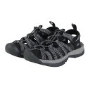キーン(KEEN)(レディース)サンダル ウィスパー ブラック 1028815 シャワーサンダル 軽量 クッション性 速乾性 抗菌防臭加工 防滑性 タウン