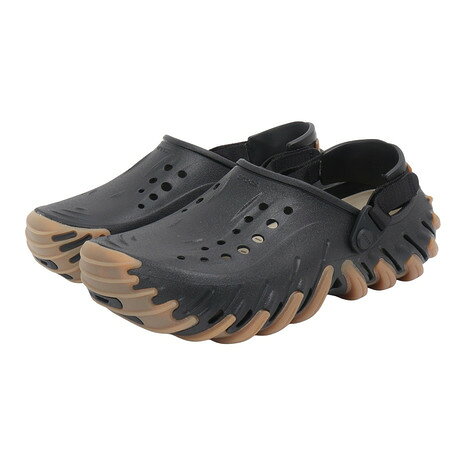 【1/1(木)限定！エントリーでポイント最大10倍キャンペーン】クロックス（crocs）（メンズ、レディース）サンダル エコー ガム RO クロッグ Black ブラック211675-001 スポーツサンダル
