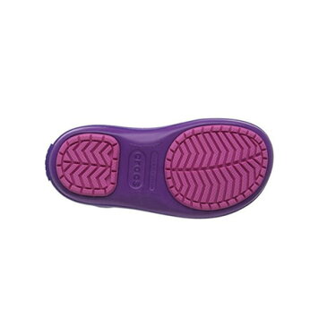 クロックス（crocs） 【多少の傷汚れ箱なし等訳あり大奉仕】Kids' Crocband LodgePoint Boot #203509 5G2 PPL （Jr）