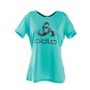 オドロ(ODLO) エレメント クルーネック半袖シャツ 313111-40298pool green (Lady's)