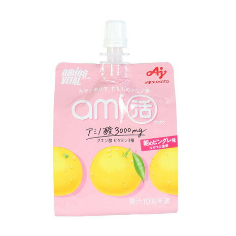 アミノバイタル(amino VITAL)(メンズ、レディース、キッズ)ゼリー飲料 アミノバイタル ami活 ゼリードリンク 朝のピングレ味 180g 栄養補給 ...