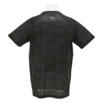 スタイリッシュブラック（STYLISH BLACK） 【多少の汚れ等訳あり大奉仕】カラットアイス プリント半袖Tシャツ 863W7VE4766 BLK （Men's）