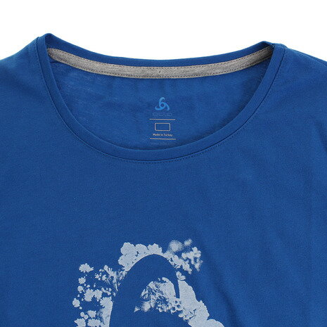 【2点5％OFFクーポン 9/11迄】オドロ（ODLO） Tシャツ レディース 半袖 クルーネック KUMANO 550091mykonos blue - placed pr オンライン価格 （レディース）