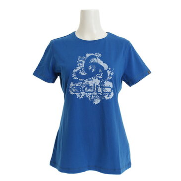 【2点5%OFFクーポン 9/11迄】オドロ(ODLO) Tシャツ レディース 半袖 クルーネック KUMANO 550091mykonos blue - placed pr オンライン価格 (レディース)