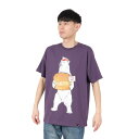ゴースローキャラバン(GOSLOWCARAVAN)(メンズ)DOMDOM×GSC 手作り厚焼きたまごバーガークマ Tシャツ 341961 VLT バイオレット
