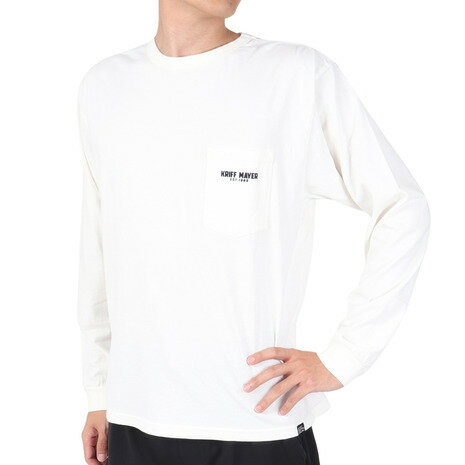 クリフメイヤー(KRIFF MAYER)(メンズ)長袖Tシャツ ロンT キャンプラビットプリントポケ 長袖Tシャツ 2317801-5:OFF ホワイト