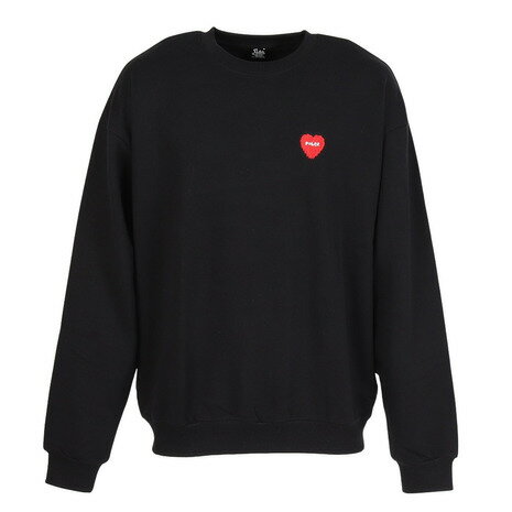 【ポイント最大10倍キャンペーン・要エントリー 3/4 20:00 - 3/11 1:59】ポーラー（POLER）（メンズ）トレーナー FURRY HEART クルーネック 253MCV0043-BLK