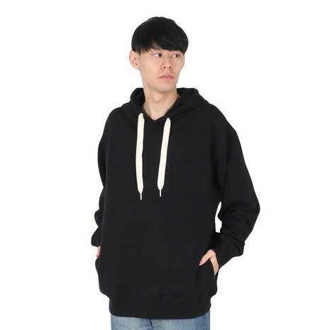 【全商品対象ポイント10倍キャンペーン・要エントリー 3/1(日)限定】ゴースローキャラバン（GOSLOWCARAVAN）（メンズ）パーカー 空紡糸裏毛 WIDEスピンドルPKT フーディー 332601 BLK