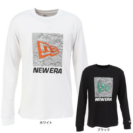 ニューエラ（NEW ERA）（メンズ、レディース）長袖 オーバーサイズド ウォーム Tシャツ Topographic Surface 14668842 14668843