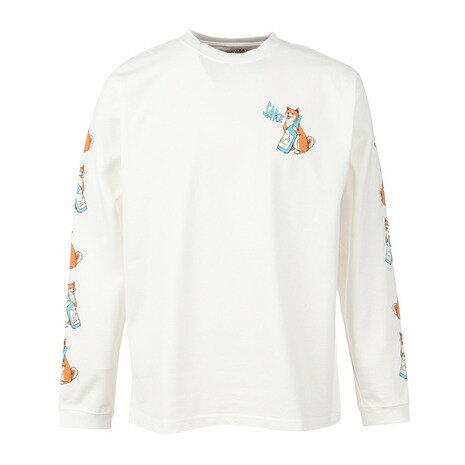 【10％OFFクーポン 11/28 - 12/4迄】ゴースローキャラバン（GOSLOWCARAVAN）（メンズ、レディース）柴犬と晩酌 長袖Tシャツ 351907 WHT