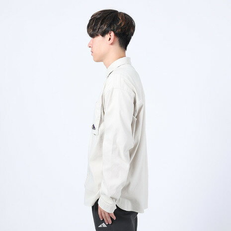 ニューバランス（new balance）（メンズ）長袖シャツ MT1996 テックフランネルボタンシャツ AMT35017TWF ベージュ 吸汗速乾 UVカット