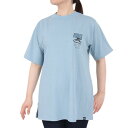 クリフメイヤー(KRIFF MAYER)(レディース)接触冷感 吸水速乾 ウェットプロテクト半袖Tシャツ 道標 2357812L:70:SAX サックス