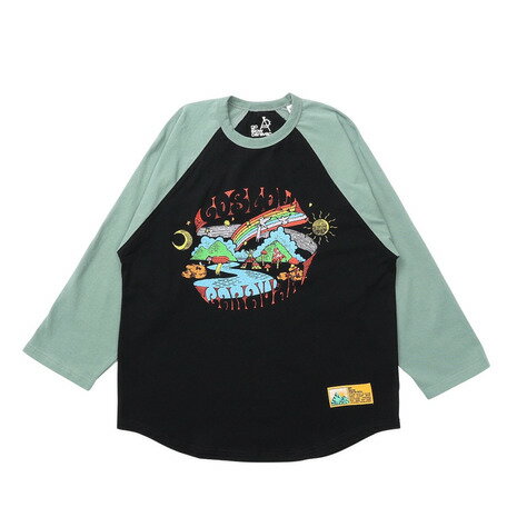 Rakuten - ゴースローキャラバン（GOSLOWCARAVAN）（レディース）USAコットン gscWORLD 8分袖 ベースボール Tシャツ 361906 GRN