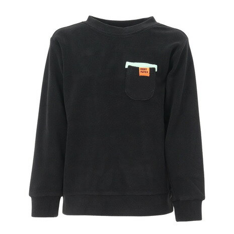 クリフメイヤー（KRIFF MAYER）（キッズ）ジュニア スウェット トレーナー 超のびポケット クルーシャツ 2417206K:19:BLACK ブラック