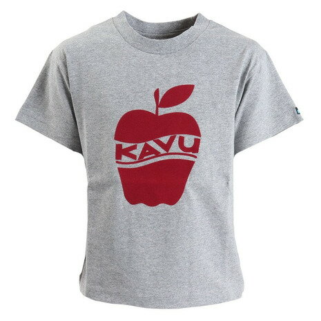 Rakuten - KAVU（KAVU）（キッズ）ジュニア 半袖 Tシャツ アップルTシャツ 19821871 H/GR グレー