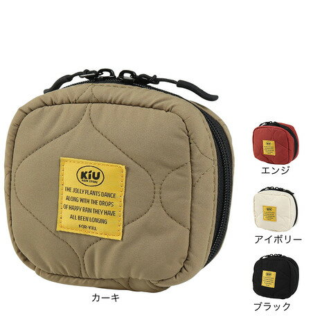 ●メーカーカラー表記:【アイボリー】IVORY【ブラック】BLACK【エンジ】TERRACOTTA【カーキ】KHAKI●素材:【表生地】ポリエステル100% 【中綿】ポリエステル100%●中国製●サイズ(cm):W12×D5×H12●重さ:約60g●背面ポケット1つ、内ポケット3つ●キーカラビナ付き●Dカン付き●大きく開く開口仕様●WATER REPELLENT ANTIFOULING:はっ水加工を施しているので汚れもつきにくいです。●ちょうど良いサイズ感で持ち運びに便利なスクエアポーチ。メイクポーチとしてはもちろん、ガジェットケースとしても使用可能で、デイリーから旅行まで幅広いシーンで活躍します。●間口はサイドまで大きく開くダブルファスナー式で、ガバッと大きく開くので出し入れスムーズ。●最大まで開いたときも、サイドから小物が溢れないように仕切りが付いているので安心です。●外側にはキーカラビナやオープンポケットが備わっており、整理しながら必要なアイテムをサッと出し入れできるのが特徴。●さらに背面にもマジックテープで開閉できるポケット付き。●外側は落ち着いた色味のシンプルなデザインですが、内側はKiUらしいビビッドカラーを使用したスタイリッシュな配色。●キルティング仕様で軽く、ふわふわとした手触りもポイント。●シンプルかつ機能的なデザインで、マルチに使える便利なアイテムです。【商品の購入にあたっての注意事項】※一部商品において弊社カラー表記がメーカーカラー表記と異なる場合がございます。※ブラウザやお使いのモニター環境により、掲載画像と実際の商品の色味が若干異なる場合があります。※掲載の価格・製品のパッケージ・デザイン・仕様について、予告なく変更することがあります。あらかじめご了承ください。◆◆◆キウ Kiu エルブレス ヴィクトリア ビクトリア Victoria L-Breath BAG バッグ カバン かばん 鞄 アウトドアカジュアル小物 アクセサリー カジュアルバッグ Men's Mens メンズ めんず 男性 アウトドア レジャー キャンプ 旅行 カジュアル 小物入れ 10888649001 K480-906 カーキ 10888649101 K480-967 アイボリー 10888648901 K480-900 ブラック 10888649201 K480-986 エンジ