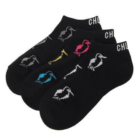 チャムス（CHUMS）（メンズ、レディース）3足組 ブービーアンクルソックス CH06-1142-K001