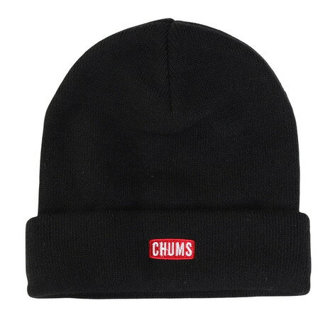 チャムス(CHUMS)(メンズ、レディース)ニット帽 チャムスロゴショートニットキャップ CH05-1402-K001 ブラック オールシーズン ユニセックス チャムス(CHUMS)(メンズ、レディース)ニット帽 チャムスロゴショートニットキャップ CH05-1402-K001 ブラック オールシーズン ユニセックス
