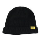 キウ(Kiu)(メンズ)ニット帽 ニットキャップ 2WAY YARN ビーニー K380-900 ブラック 汚れにくい