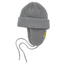 キウ(Kiu)(メンズ、レディース)ニット帽 ニットキャップ 2WAY YARN イヤーフラップビーニー K381-950 グレー 汚れにくい