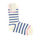 コンフィーハウス(Comfy House)(レディース)ローゲージボーダー・クルー ソックス CHM240CR2-102