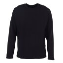 クー(Coo.)(メンズ)ドライウォーム 極厚手 クルーネック長袖アンダ-シャツ 891CO3GC0038 BLK 黒 M-3L