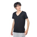 クー(Coo.)(メンズ)ドライプラス Vネック 半袖アンダーシャツ 891CO4GC0002 BLK 吸汗 速乾