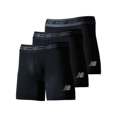 【全商品対象ポイント10倍キャンペーン・要エントリー 3/1(日)限定】ニューバランス（new balance）（メンズ）メッシュボクサーパンツ 5インチ前閉じ 3枚組 LAU13015BKK 下着 アンダーウェア ボクサー 3枚セット