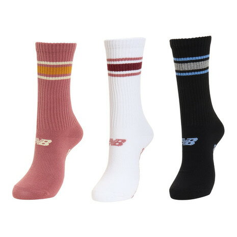 【全商品対象ポイント10倍キャンペーン・要エントリー 3/1(日)限定】ニューバランス（new balance）（メンズ）クルーラインソックス 3足組 LAS22263AS4