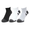 アンダーアーマー(UNDER ARMOUR)(メンズ)パフォーマンステック ローカット ソックス 3足組 1379504 25-27cm 27-29cm