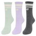 ニューバランス(new balance)(メンズ、レディース)ライン ミッドカフ 3Pソックス 3足組 LAS32163AS4