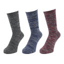 クー(Coo.)(メンズ)HEAT-X 3足組 クルー丈 ソックス REDNVYBLK 894Q4GSA0067 RED 25-28cm 抗菌防臭(4)