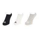 アディダス(adidas)(メンズ、レディース)薄手 軽量 ノーショーソックス 3足組 EBB71-IC1328