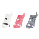 ルコックスポルティフ(lecoqsportif)(レディース)3Pスニーカーソックス QMAVJB21 IRN
