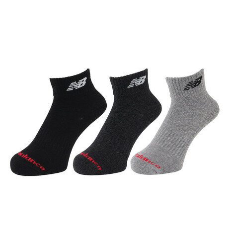 ニューバランス（new balance）（キッズ）ジュニア ショートレングス 3足組 ソックス LAS55651AS1
