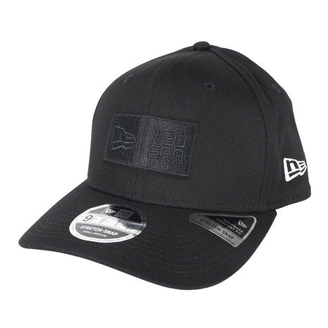 樂天商城 - ニューエラ（NEW ERA）（メンズ）帽子 9FIFTY ストレッチスナップ ボックスロゴ ブラック×ブラック キャップ 13552073 帽子