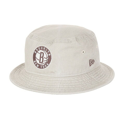 樂天商城 - ニューエラ（NEW ERA）（メンズ、レディース）帽子 バケット01 ハット NBA Acid Wash ブルックリン・ネッツ ストーン 14109610