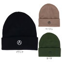 エアボーン(ARBN)(メンズ)ニット帽 EMB ニットキャップ AR23FW-CAP002 フリーサイズ 防寒 黒