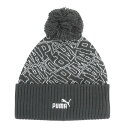 プーマ(PUMA)(メンズ、レディース)ニット帽 ユニセックス ポム ビーニー 02546903 グレー フリーサイズ ポンポン