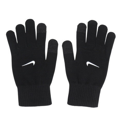 Rakuten - 【ポイント最大10倍キャンペーン・要エントリー 4/14 20:00 - 4/17 09:59】ナイキ（NIKE）（メンズ）手袋 ニット テック&グリップ グローブ 3.0 両手用 黒 S-Mサイズ CW1042-010 防寒 グリップ付き