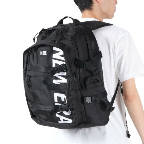 ニューエラ（NEW ERA）（メンズ レディース キッズ）リュック キャリアパック 35L プリントロゴ バックパック 11783327 ブラック ホワイト