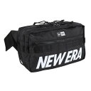 【エントリーでポイント最大10倍キャンペーン!9/4 20:00~9/5】ニューエラ(NEW ERA)(メンズ、レディース)バッグ スクエア ウエストバッグ プリントロゴ 黒 7L 14521303 ウエストポーチ ボディバッグ レジャー