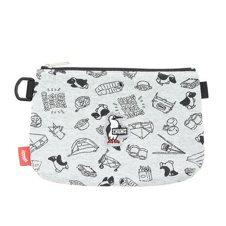 CHUMS Pouch Bag Booby Wappen Mini Pouch Sweatshirt CH60-2922-Z188