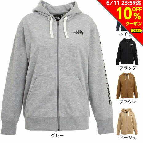 【10%OFFクーポン対象 6/11迄】ノースフェイス THE NORTH FACE レディース スウェット フルジップフーディ NT62130X