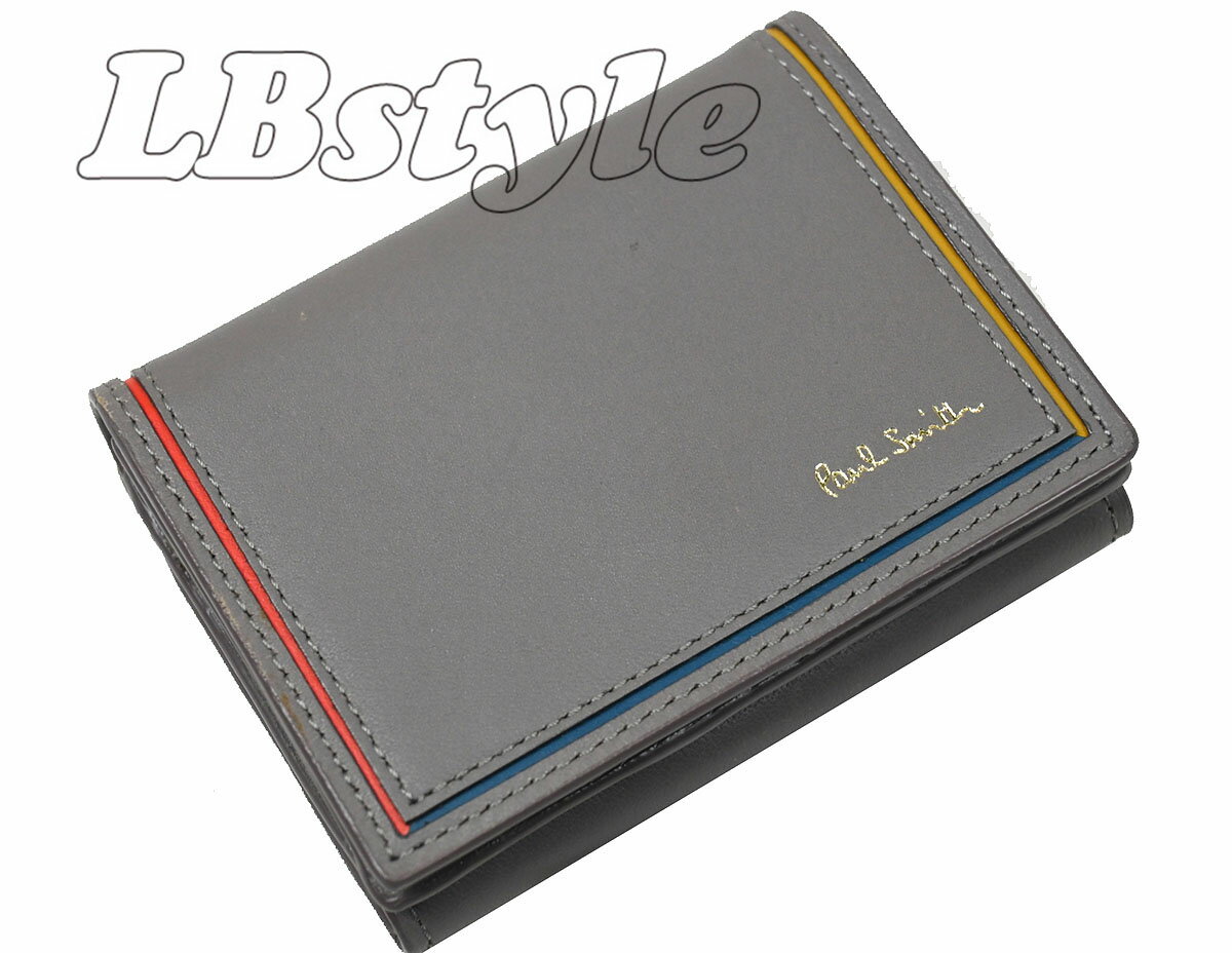 樂天商城 - ポールスミス　財布　レディース　paulsmith　サイフ　メンズ　レディース　ポール・スミス　BST　Cライン羊革・牛革　小銭入れ付き　三つ折り財布　ポールスミス200-2324