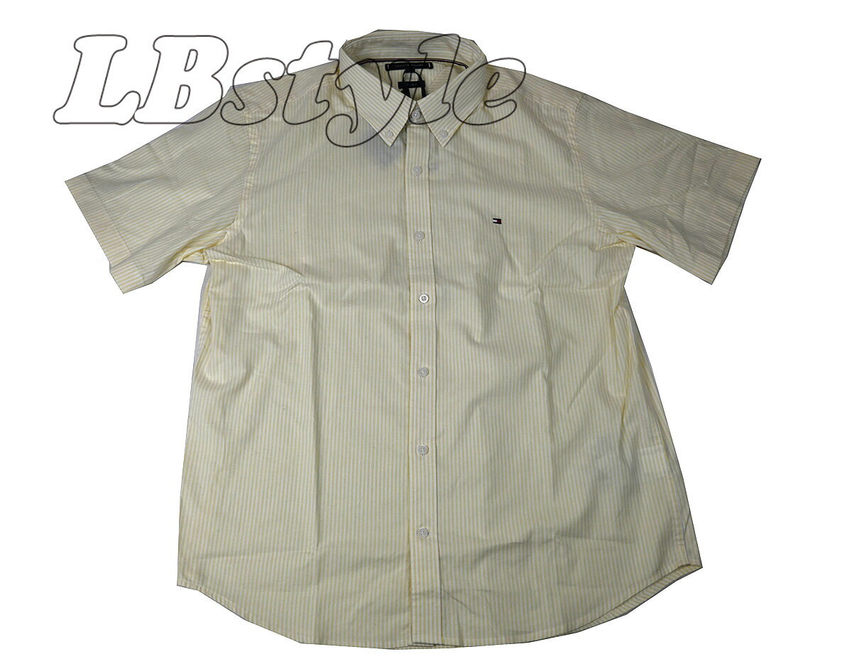 シャツ　TOMMY HILFIGER　カジュアルシャツ　Lサイズ　綿97%ポリウレタン3%　トミーヒルフィガー 　メンズ　半袖シャツ　ポールスミス800-0608
