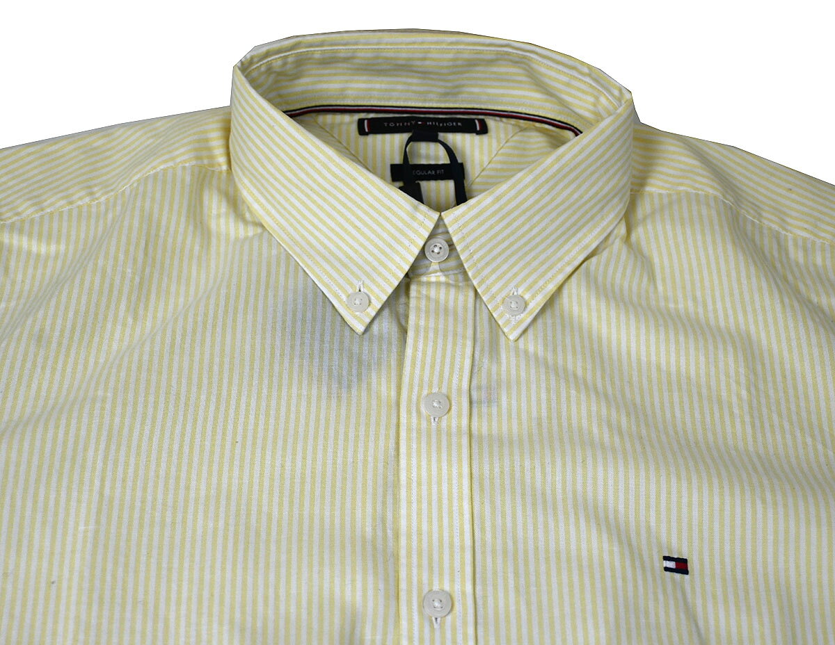LBSTYLEのシャツ　TOMMY HILFIGER　カジュアルシャツ　Lサイズ　綿97%ポリウレタン3%　トミーヒルフィガー 　メンズ　半袖シャツ　ポールスミス800-0608｜アングル3