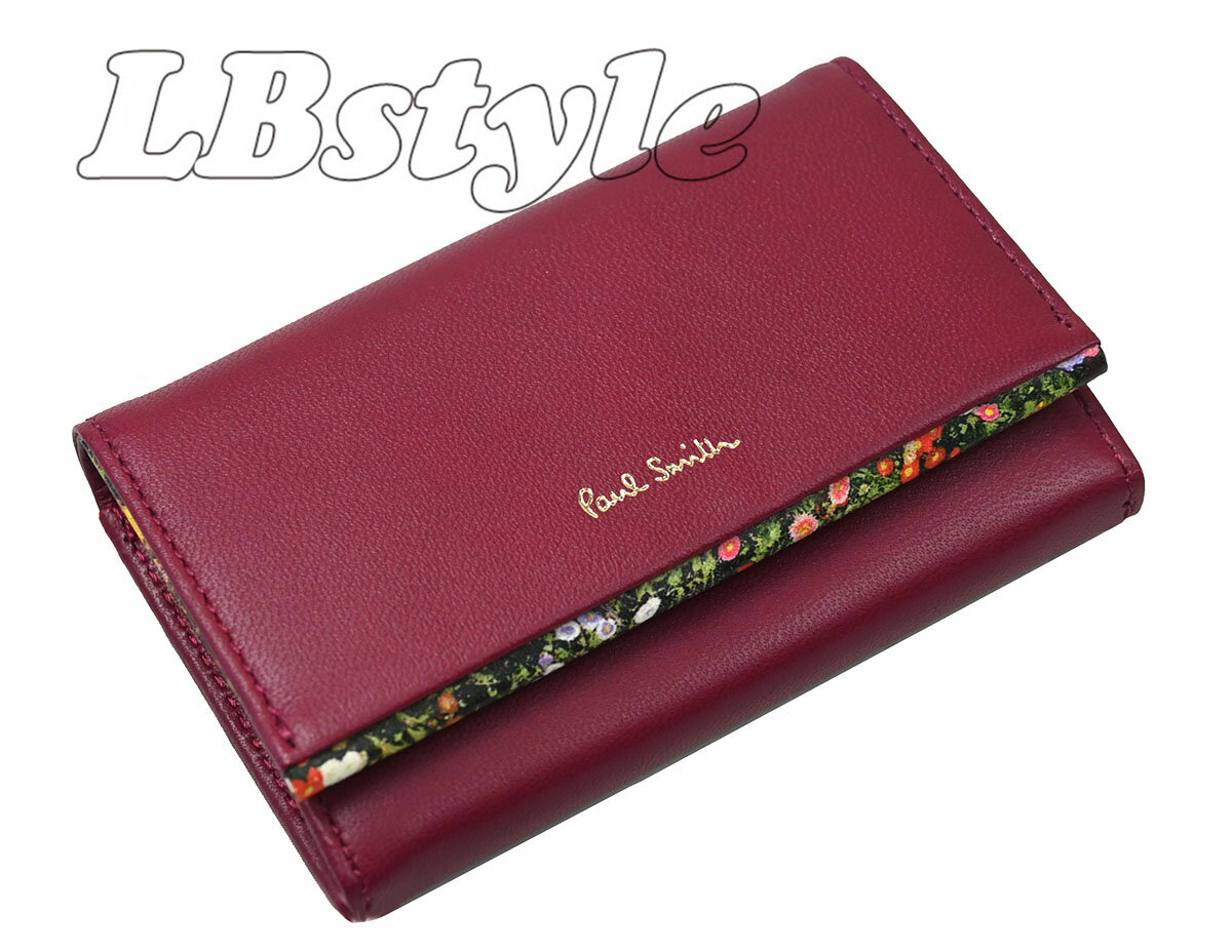 ポールスミス 名刺入れ 名刺入れ　ポールスミス　名刺入れ　paulsmith　レディース　カードケース　ポールスミス　ガーデンローラルトリム羊革・牛革　名刺入れ　ポールスミス200-2086