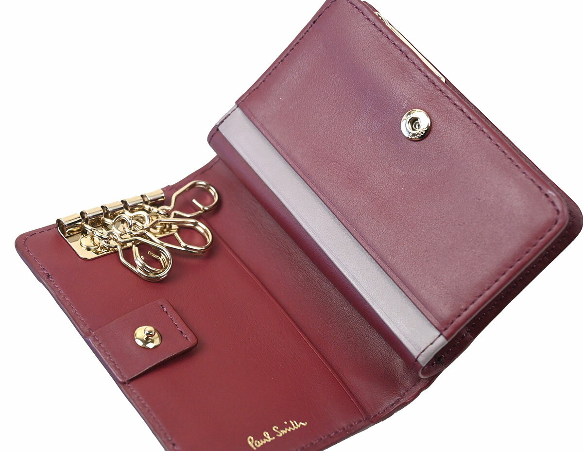 LBSTYLEのポールスミス　小銭入れ財布　キーケース　paulsmith　コインケース　ポール・スミス　ファスナー小銭入れ財布　コントラストCB牛革・床革　キーケース　ポールスミス200-2195｜アングル3