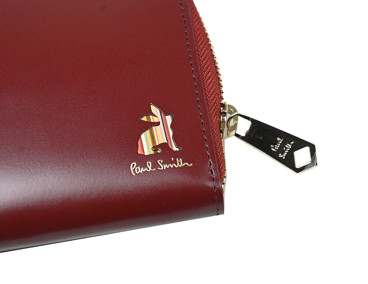 ポールスミス　長財布　メンズ　ポール・スミス　小銭入れ付き　ファスナー長財布　paulsmith　マーケトリSTR牛革　長財布　紳士財布　ポールスミス700-0355
